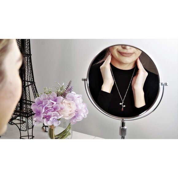 Adorable Gold Rose Pendant Necklace for Women & Teens - Lifetime Guarantee - Picture 5 of 9